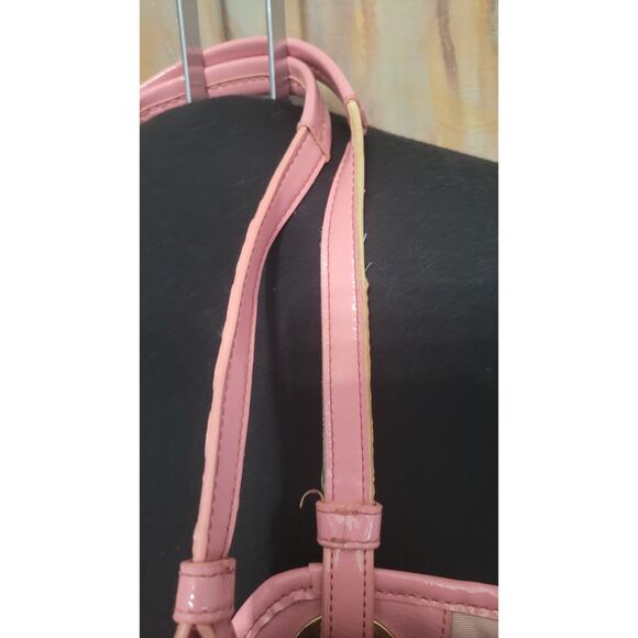 Coach Scribble Pop Art Tote Bag F19184 Pink Patent Leather Trim Shoulder Purse - Picture 11 of 15